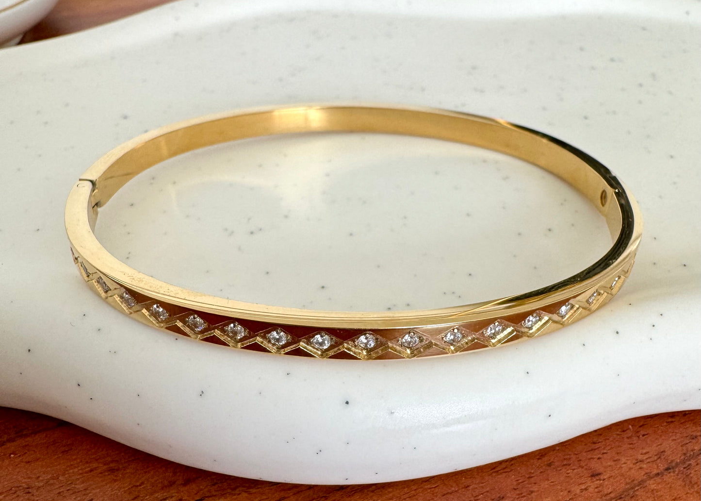 Aminas Chevron Bangle Bracelet